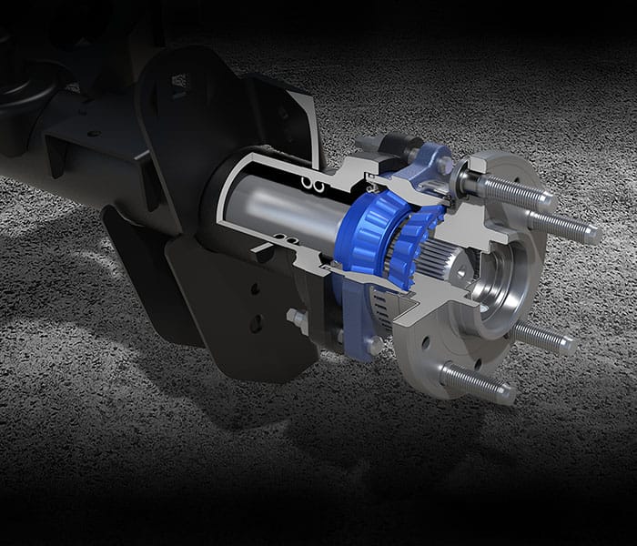Jeep Wrangler, heavy-duty full-float Dana rear axle