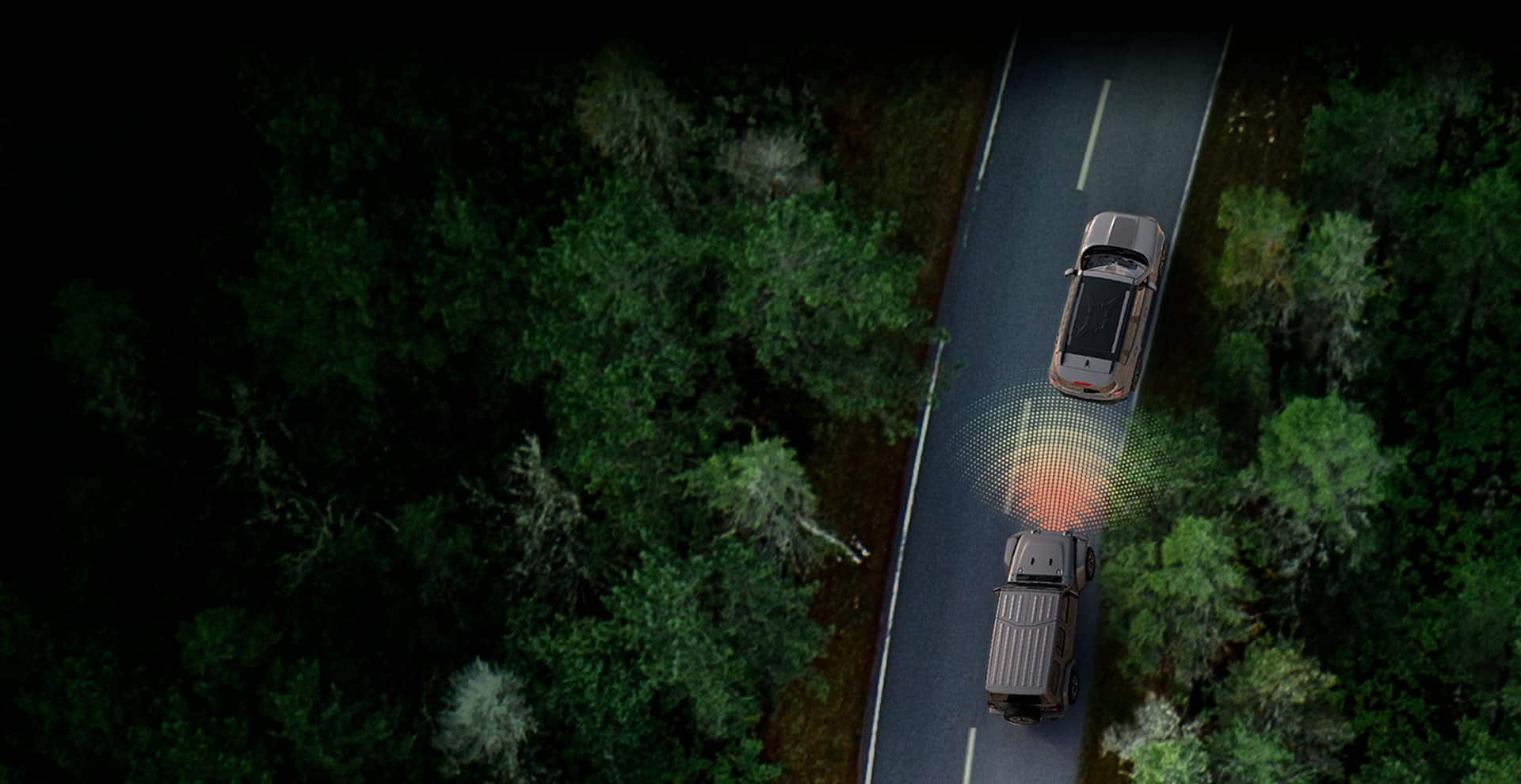 Jeep Wrangler, попередження про можливий наїзд