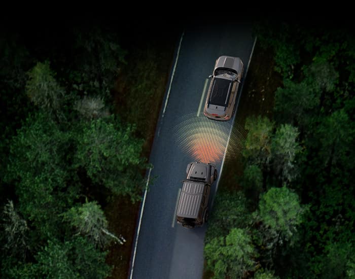 Jeep Wrangler, попередження про можливий наїзд