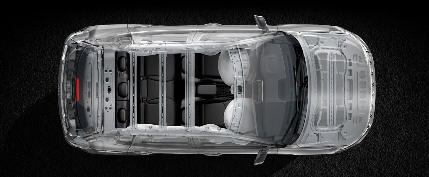 Jeep Compass, вигляд зверху на каркас