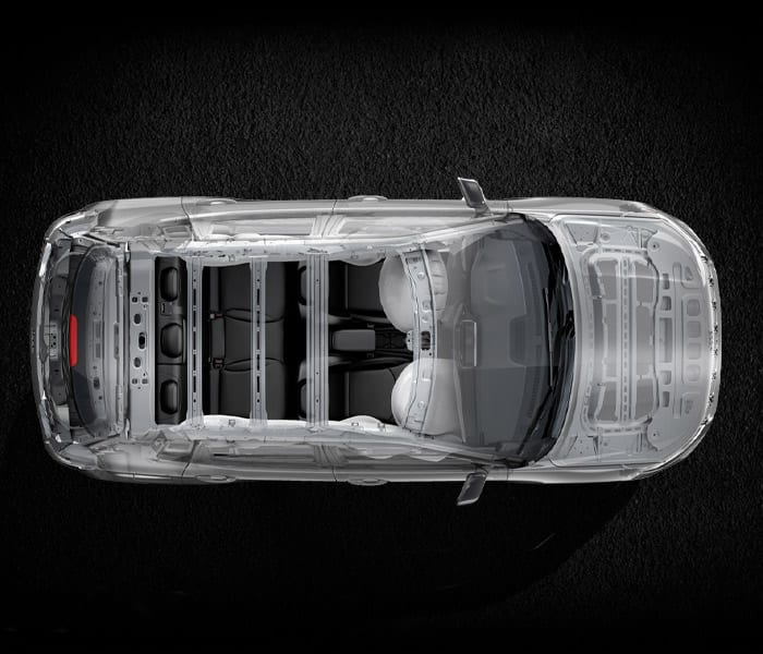 Jeep Compass, вигляд зверху на каркас