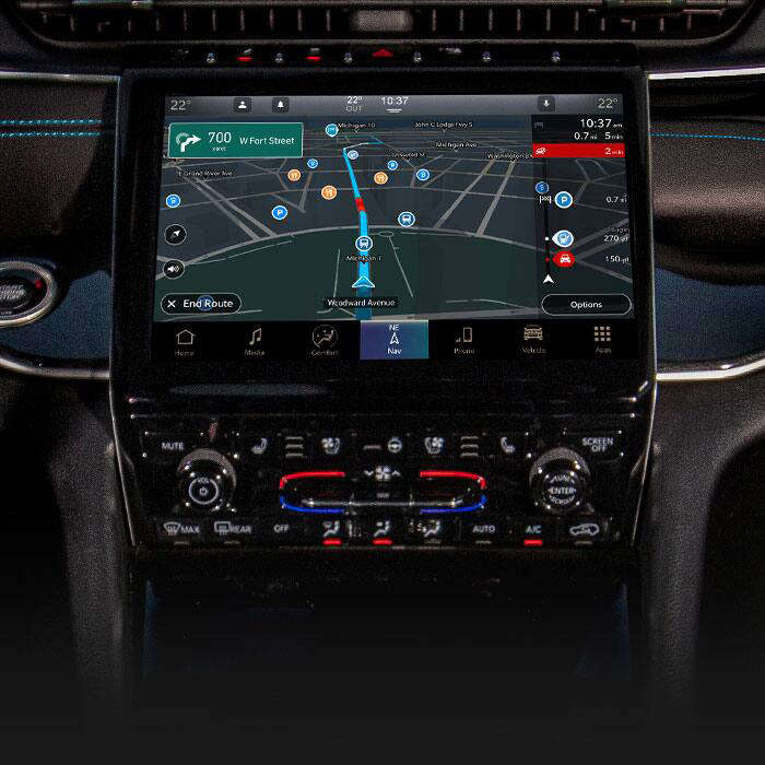 Jeep Grand Cherokee, екран системи Uconnect